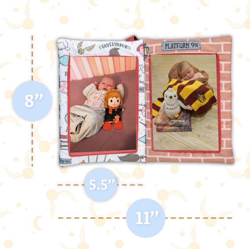 Kids Preferred Harry Potter Baby Photo Memory Album Crinkle Soft Sensory Book Holds 3 4"x6" Photos with Soft Fabric for Babies, 6.25x9 Inch - Image 4