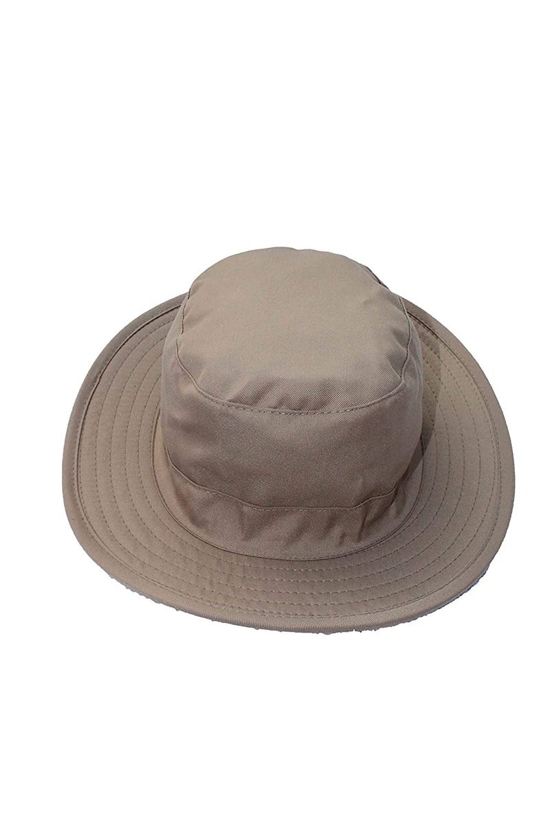 KETKAR Wool Sun Protection Cap For Men, Beach Fishing Hat, Summer Hat For Men, Round Sun Cap For Hiking, Fishing, Gardning, Travel_Pack Of 01(Free Size,Khaki) - Image 1