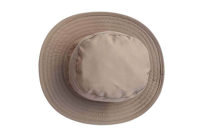 KETKAR Wool Sun Protection Cap For Men, Beach Fishing Hat, Summer Hat For Men, Round Sun Cap For Hiking, Fishing, Gardning, Travel_Pack Of 01(Free Size,Khaki) - Image 2