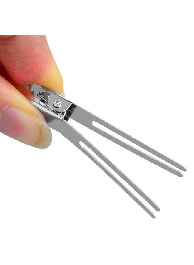 Wobe 50Pcs Hairdressing Double Prong Curl Clips Wobe 1.8" Curl Setting Section Hair Clips Metal Alligator Clips Hairpins For Hair Bow Great Pin Curl Clip Styling Clips For Hair Salon Barber (Silver) - Image 5
