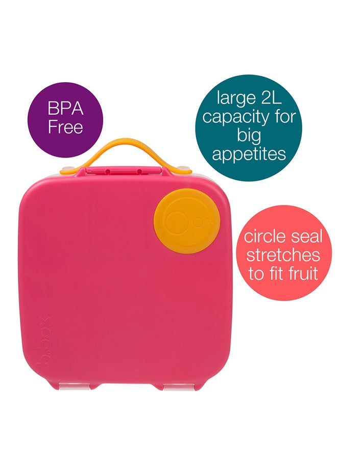 b.box Lunchbox, Jumbo Bento Box with 4 Compartments (2 Leakproof), Removable Divider, Gel Cold Pack, Ideal for School, From 3+, 2L capacity - Image 3