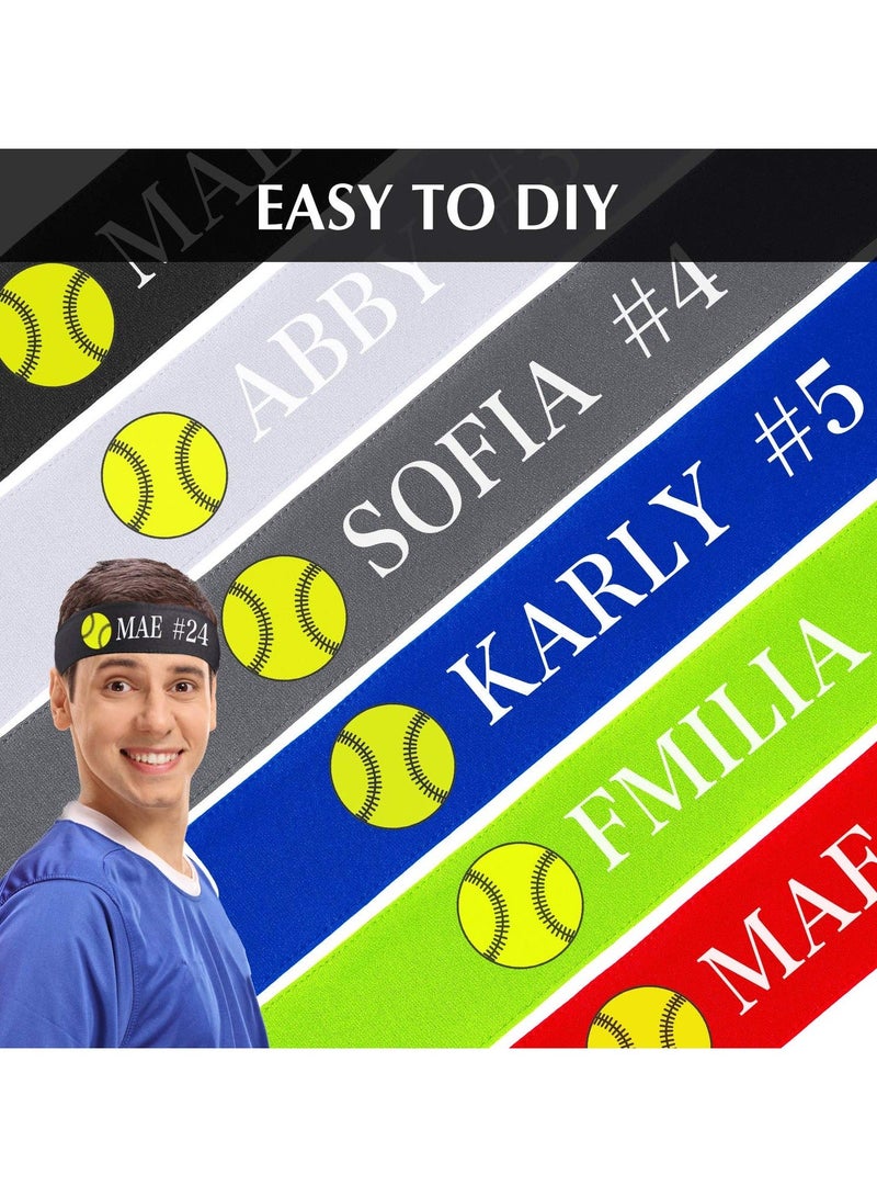 إسكدنيا 12 Pieces Sports Headband Head Tie Tennis Headbands Sweatbands Wristbands Wrap Ideal for Working Out, Tennis, Basketball, Softball, Running Workout - Image 2