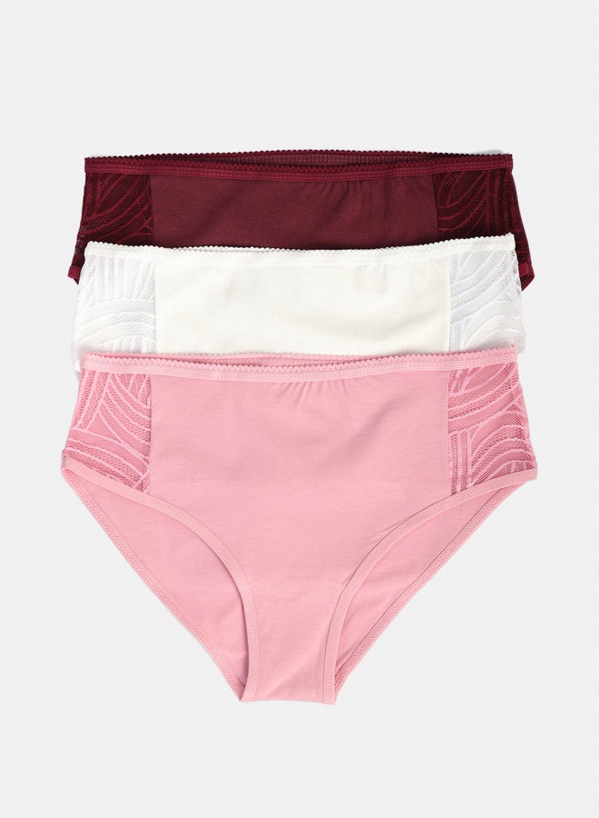 Carina Pack of 3 Colored Brief Panties  - Image 1