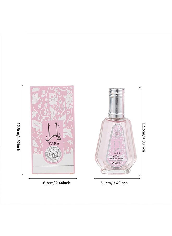 Lattafa Yara Eau De Perfum Natural Spray 50ml 1.7 Fl.oz, Floral Soft Powderey Vanilla Perfume Spray for Women  - Image 4