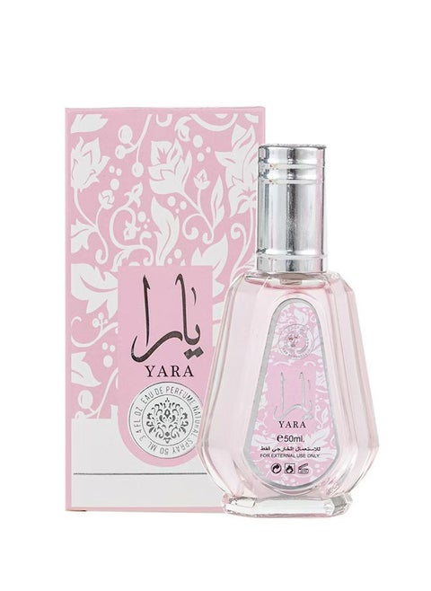 Yara Eau De Perfum Natural Spray 50ml 1.7 Fl.oz, Floral Soft Powderey Vanilla Perfume Spray for Women