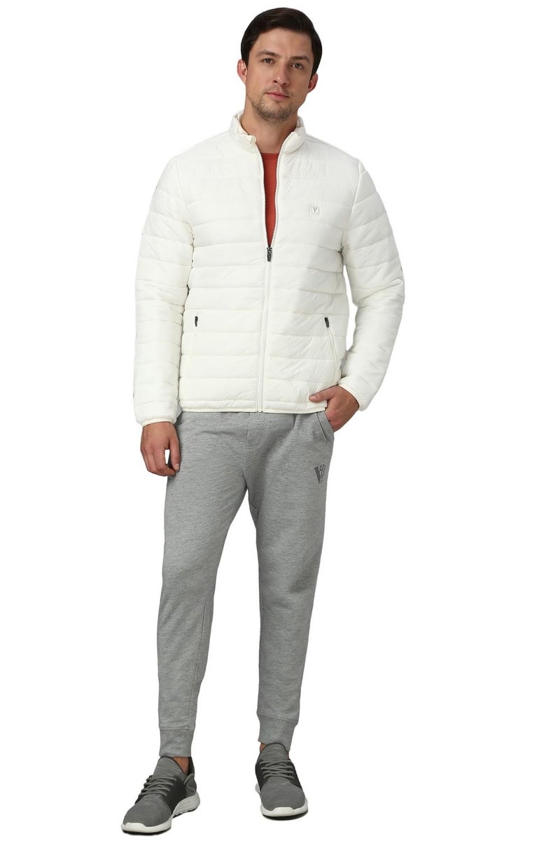 Van Heusen Athleisure Men Solid Quilted Jacket - High Neck, Zip Front, Full Sleeves - Image 5
