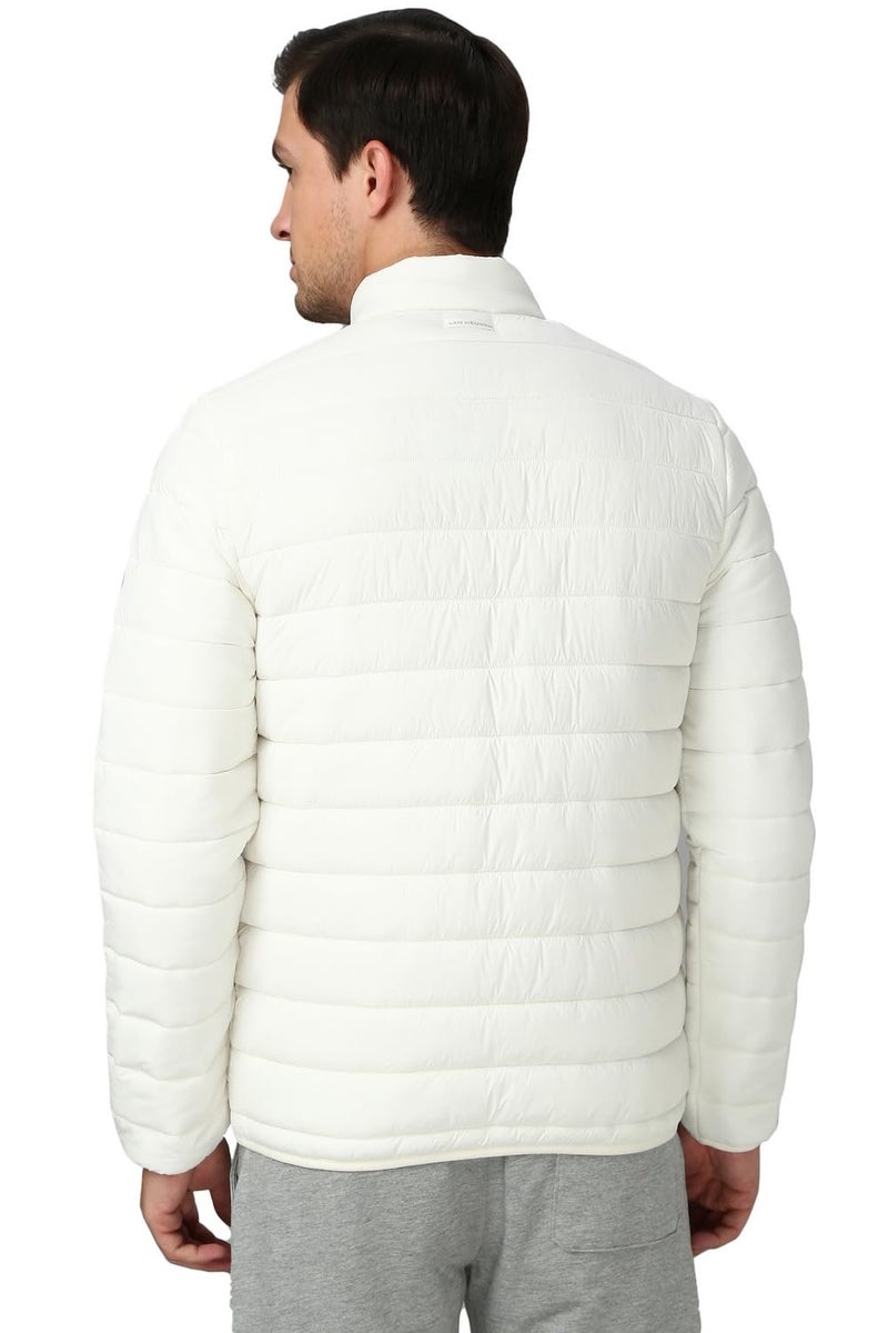 Van Heusen Athleisure Men Solid Quilted Jacket - High Neck, Zip Front, Full Sleeves - Image 2