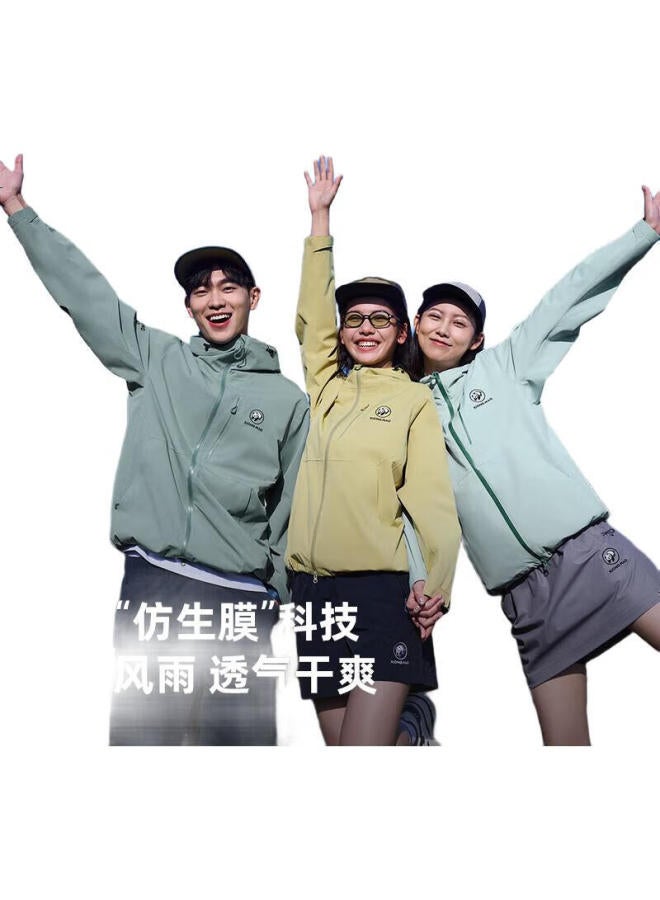 Panda Camel 【Rain Shell Lt】Outdoor Assault Jacket Men And Women Wear Waterproof Windproof Mountaineering Clothing Salt Mist Blue Female, S - Image 1