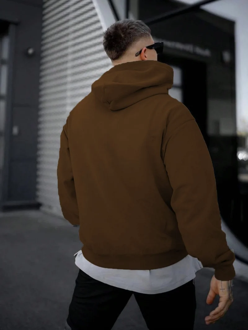 دوغ فش Women, Men Sweatshirt Oversize Play Grow Learn Kids S Printed Thick Brown Lover Sweatshirt