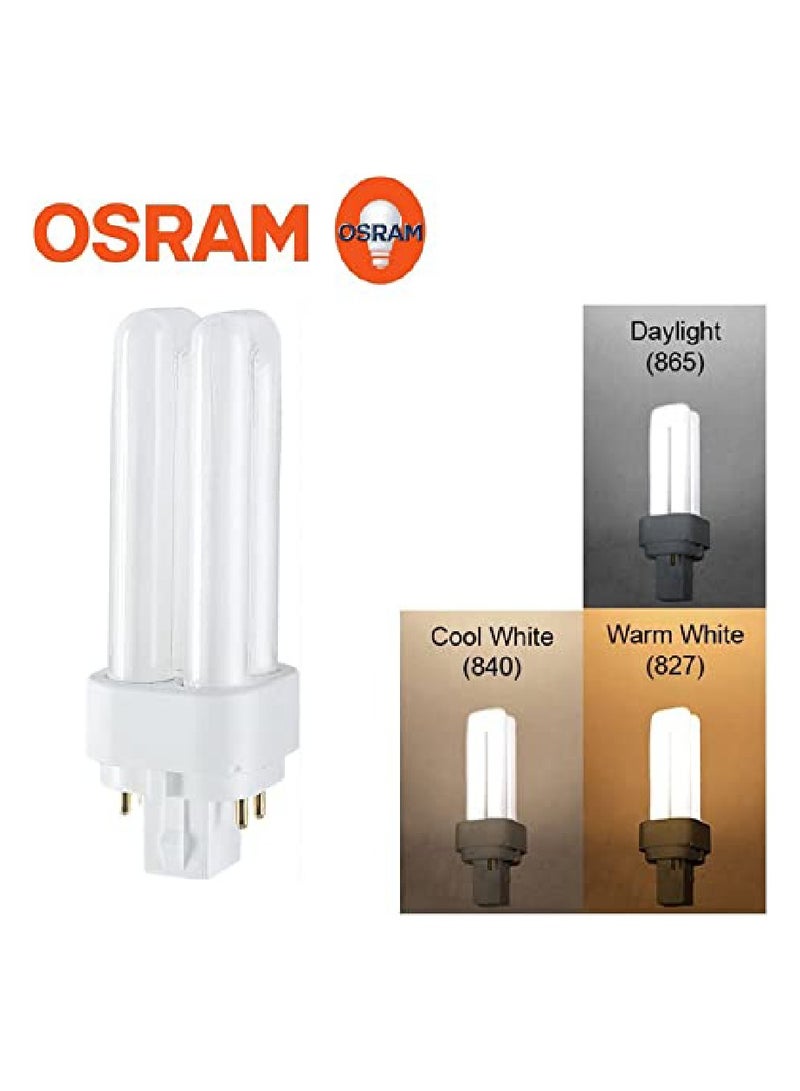 OSRAM DULUX-DE 13W COOL DAYLIGHT G24q-1 4PIN Cool Daylight Compact Fluorescent lamp Bulb - Pack of 10 - Image 3
