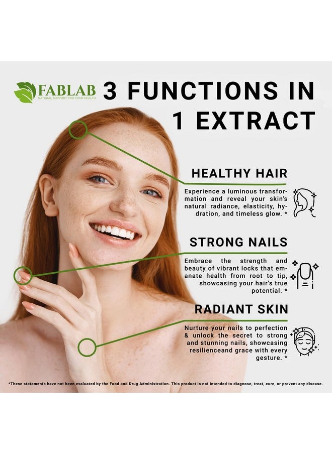FabLab FabLab Biotin with Collagen, Keratin and Saw Palmett 25000msg Extract - Healthy Hair Skin & Nails for Adults, No Filler, No Stearate-Anti Aging Collagen Vitamins for Men & Women- 2 Fl Oz  - Image 5