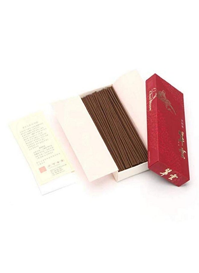 Korean Treasure Tes-020 Temple Chui Woon (Emerald Cloud) Oriental Incense Large 120 Stick Box, Red 
