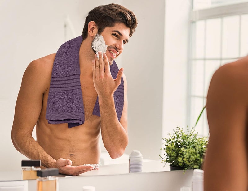 Utopia Towels 8 Piece Towel Set, 700 GSM, 2 Bath Towels, 2 Hand Towels and 4 Washcloths, Plum - Image 4