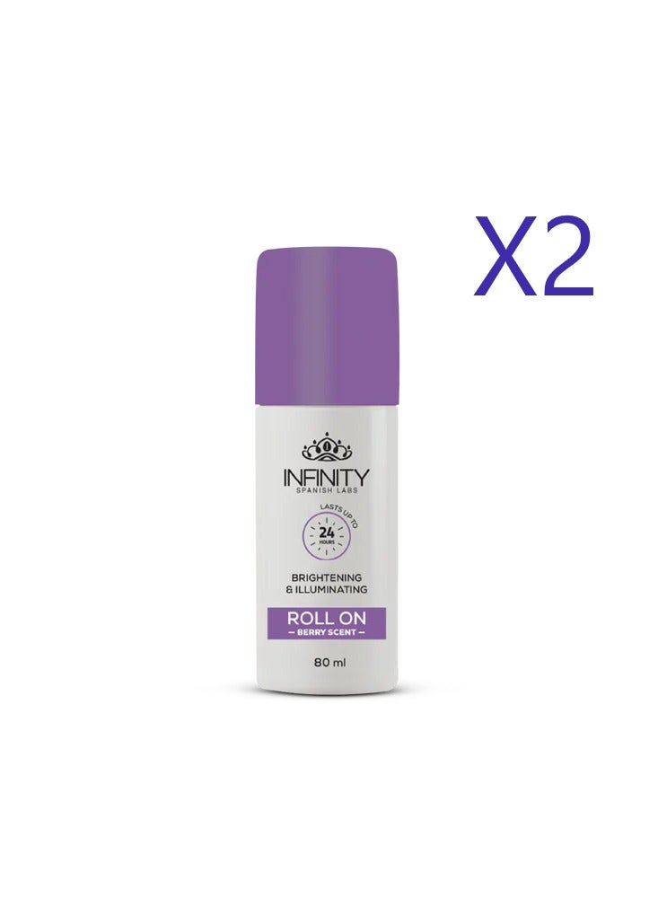 Infinity Roll On Skin Lightening Berry Scent 80+80ml - Image 1