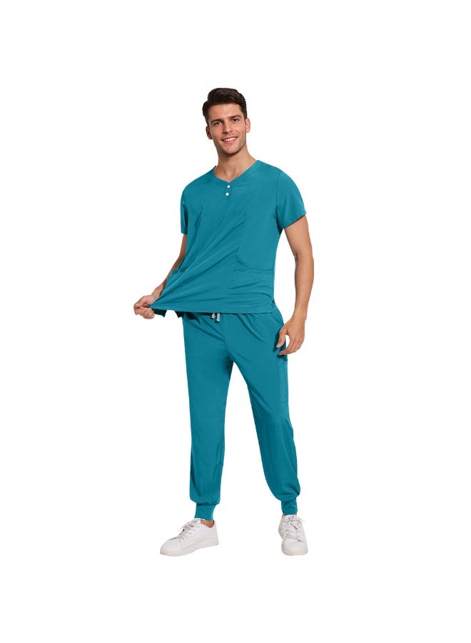 NIBEMINENT Scrubs Nursing Accessories Medical Surgical Gowns Doctor Nurse Special Scrub Men Solid Color Work Wear Spa Unifroms Women Unisex - Image 1