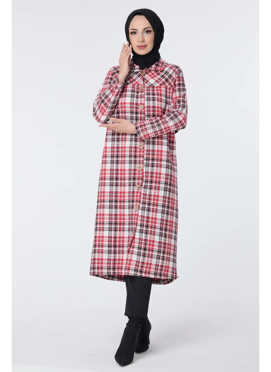 Tofisa 13034-RED Trench Coat