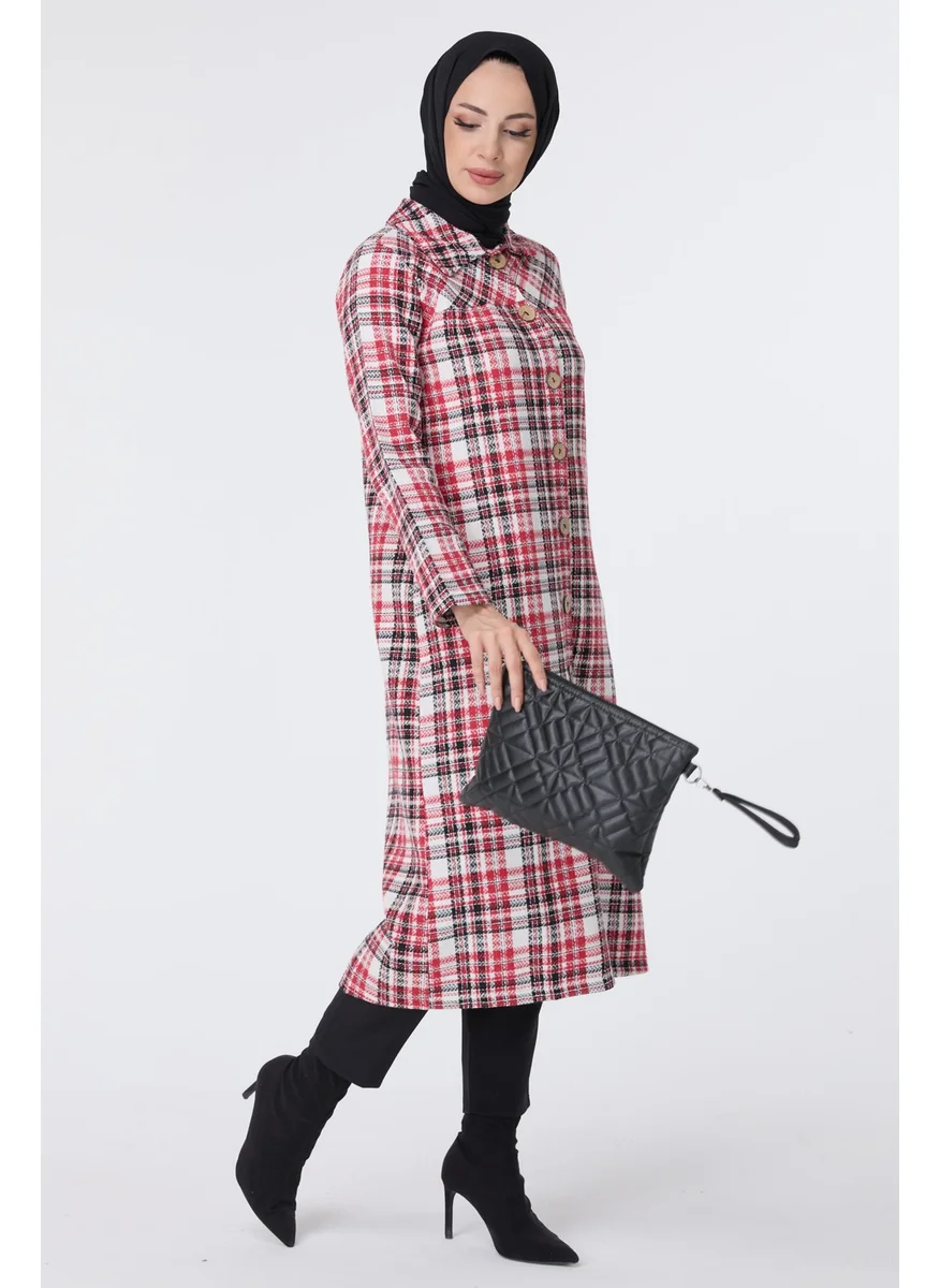 Tofisa 13034-RED Trench Coat