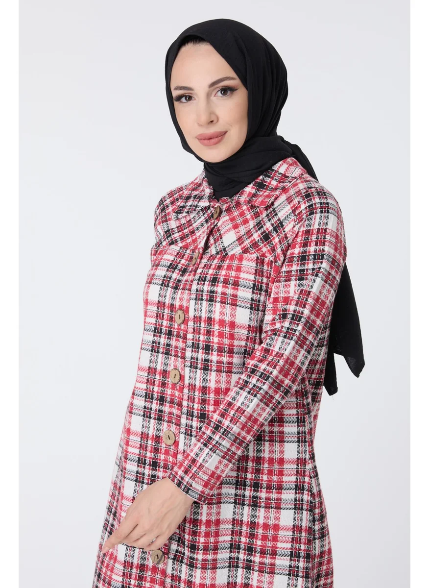 Tofisa 13034-RED Trench Coat