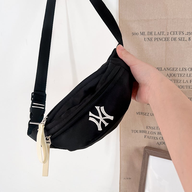 Trendy Canvas Children'S Crossbody Bag Boys' Small Backpack For Going Out Korean Letter Baby'S Small Bag Trendy Handsome Chest Bag