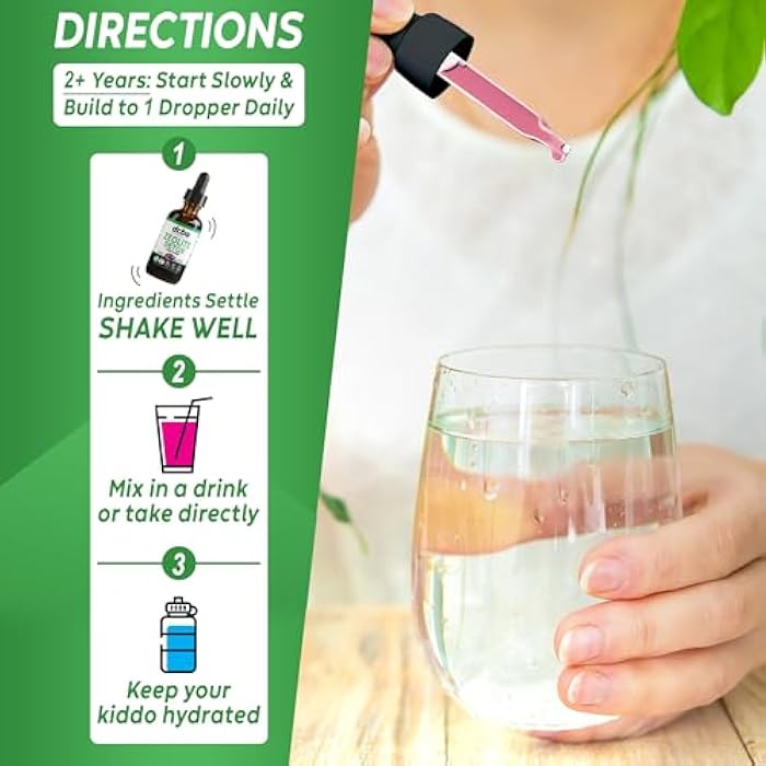 dr.bo Zeolite Detox for Kids Liquid Drops - Advanced Clinoptilolite with Pure Vitamins B12 & D - Kids Gentle Body Daily Cleanse Focus & Speech Extra Clinoptilolite Zeolite Drops Detox Cleanse Supplement 2oz - Image 5