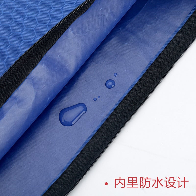 Customizable Logoa4 Football Pattern Zipper Student Office Document Bag Waterproof Canvas Information Bag Business - Image 4