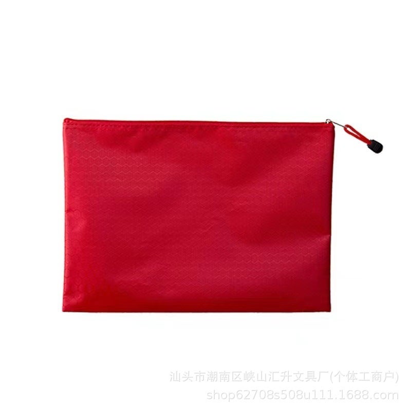 Customizable Logoa4 Football Pattern Zipper Student Office Document Bag Waterproof Canvas Information Bag Business - Image 1