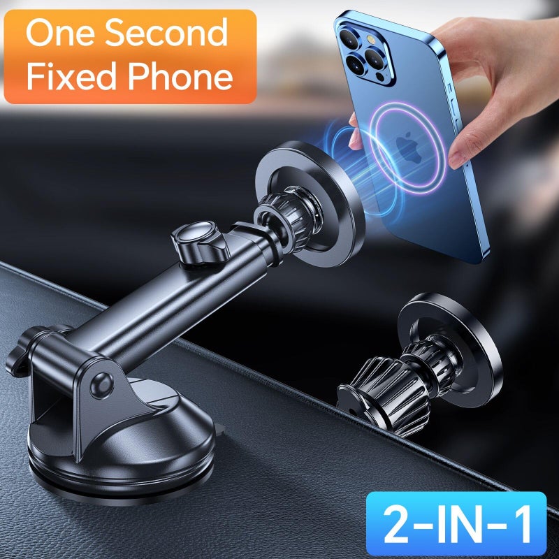 Coolpow for MagSafe Car Mountã€Windshield+Vent+Dashã€‘Magnetic Phone Holder for Car Phone Holder Mount Cell Phone Holders for Your Car Accessories Suction Phone Mount for Car Truck Stand for iPhone 17 16 - Image 4