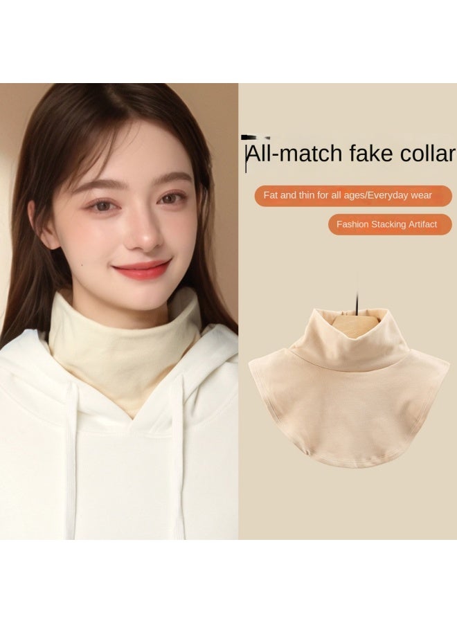 pincai High Neck Neck Warmer Pullover False Collar Women's Versatile False Collar Autumn Winter Sweater Decorative Collar Versatile - Image 2