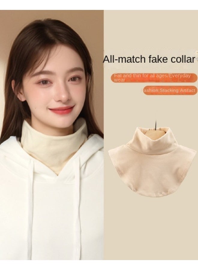 pincai High Neck Neck Warmer Pullover False Collar Women's Versatile False Collar Autumn Winter Sweater Decorative Collar Versatile - Image 1