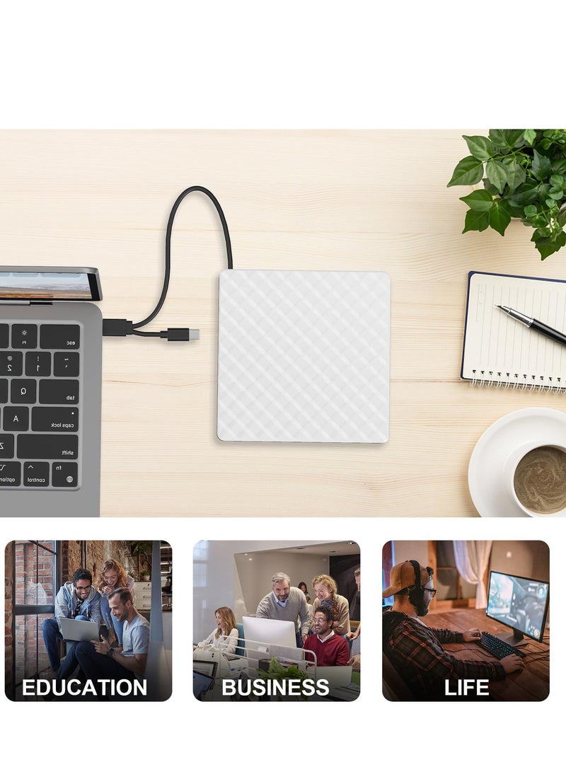 Excefore External DVD Drive, USB 3.0 CD/DVD +/-RW Drive Portable CD DVD Player Burner Reader Writer, Slim Optical CD ROM Drive for Laptop Desktop PC Linux Apple Mac OS Macbook Pro Windows 11/10  - Image 2