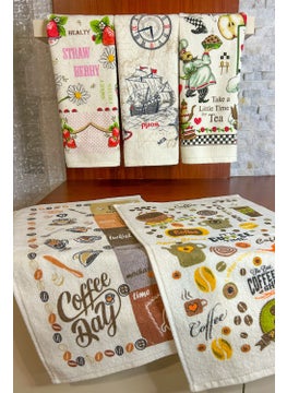 5-Piece Cotton Printed Towel Set 30X50 cm 100% Cotton Hand Face Kitchen Towel Soft Patterned Water Absorbent Set - pzsku/Z9855B002FA5365EFDB84Z/45/_/1740631208/c78cbbc8-f651-48a9-8e39-a2d05df2341c