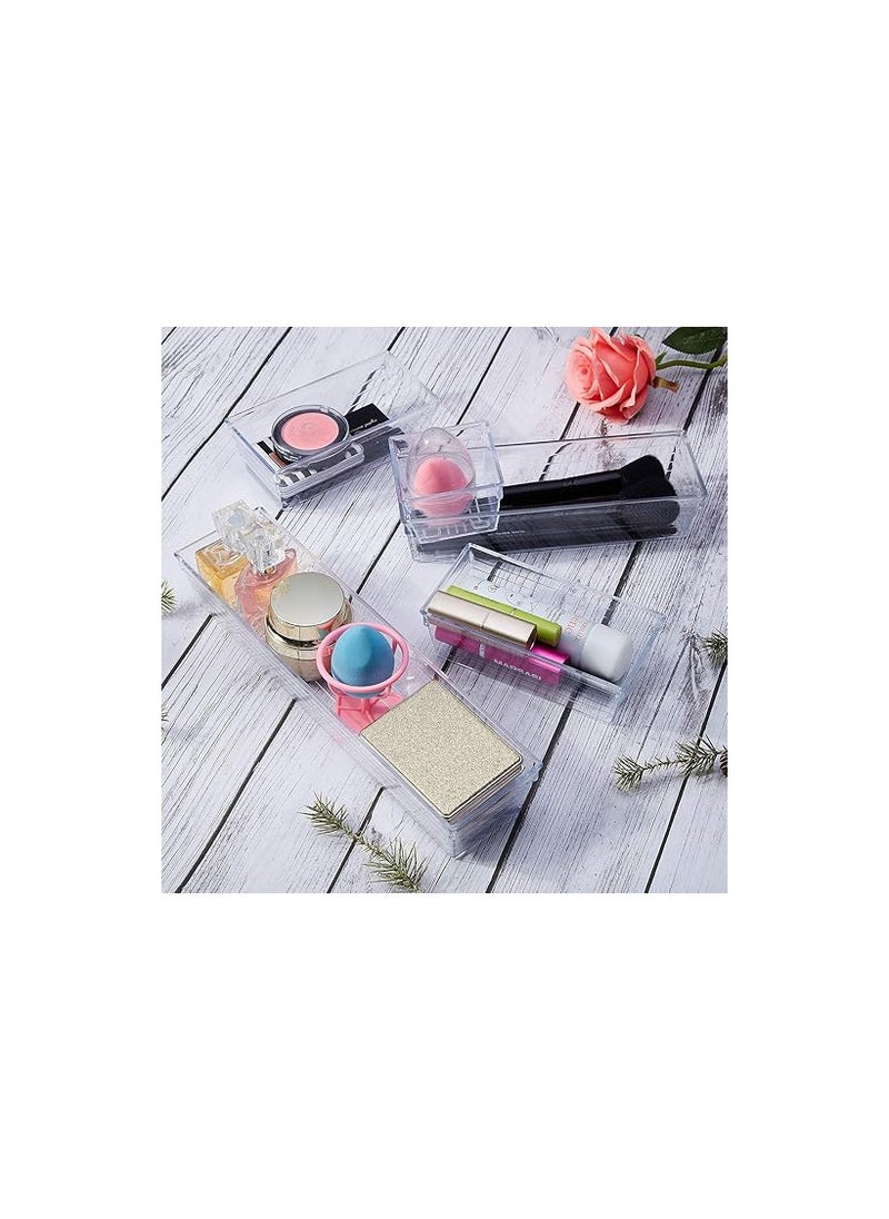 DCA - DCA 14 PCS Clear Plastic Drawer Organizer Tray for Makeup, Kitchen Utensils, Jewelries and Gadgets - Image 1