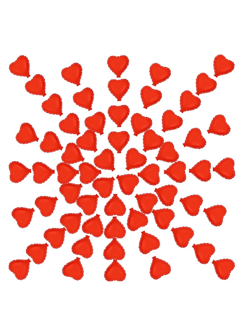 100Pcs 5'' Star Heart Foil Balloons Five-Pointed Star Heart Shape Balloons for Birthday,Wedding,Baby Shower, Gender Reveal, Engagement,Bridal Shower Decorations - Image 1