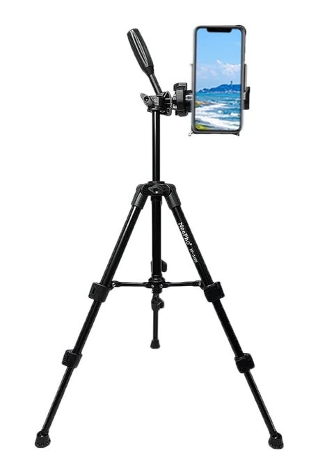 NeePho NP-3180S Tripod Mobile Phone Camcorder Action Camera 136cm Height Desktop Portable , Black