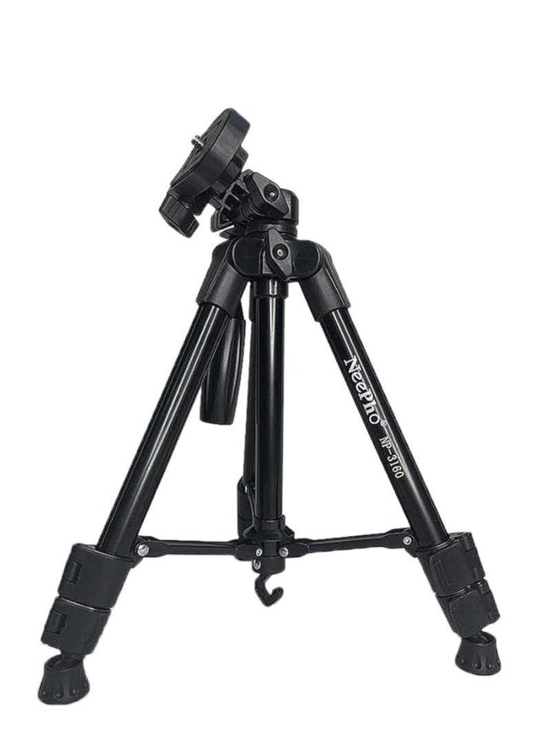 NeePho - NeePho NP-3180S Tripod Mobile Phone Camcorder Action Camera 136cm Height Desktop Portable , Black - Image 1