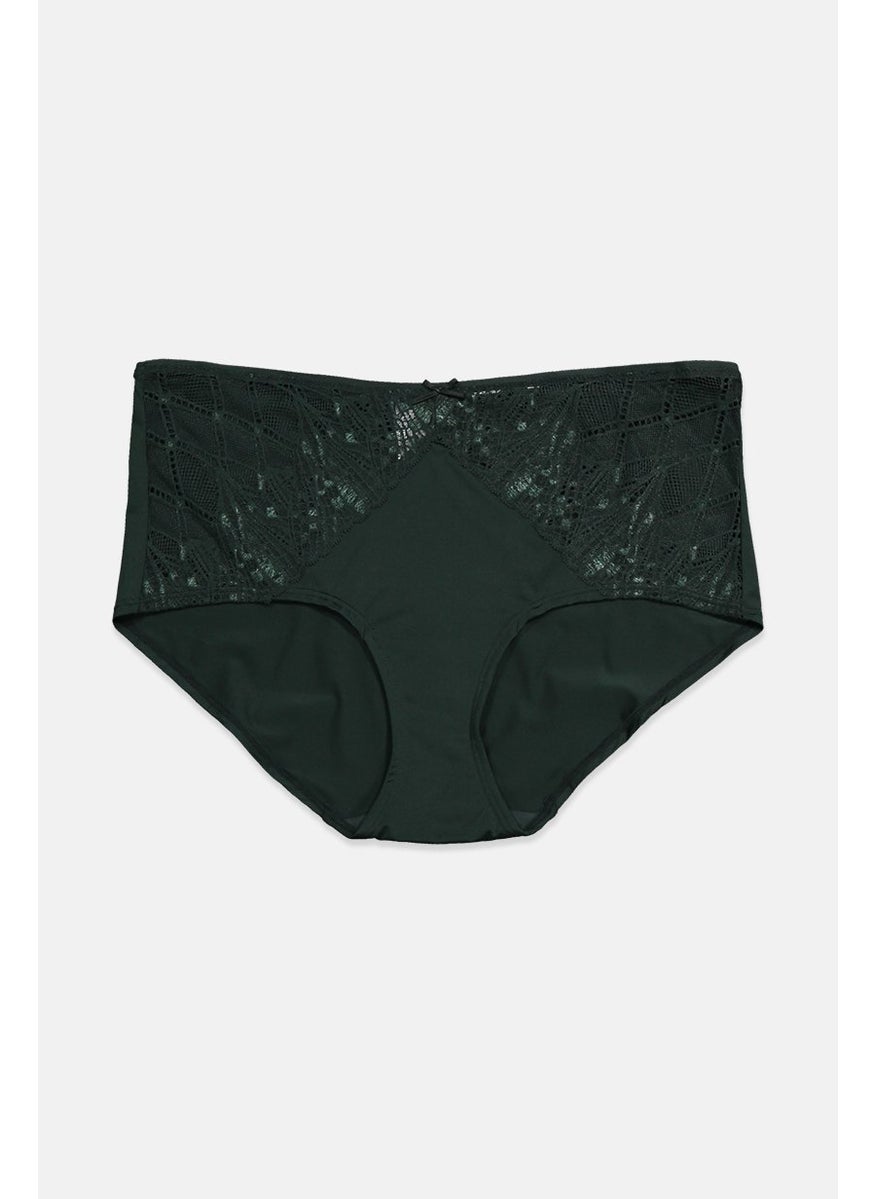 Tchibo Women Textured Pull On Panty, Green  - Image 1