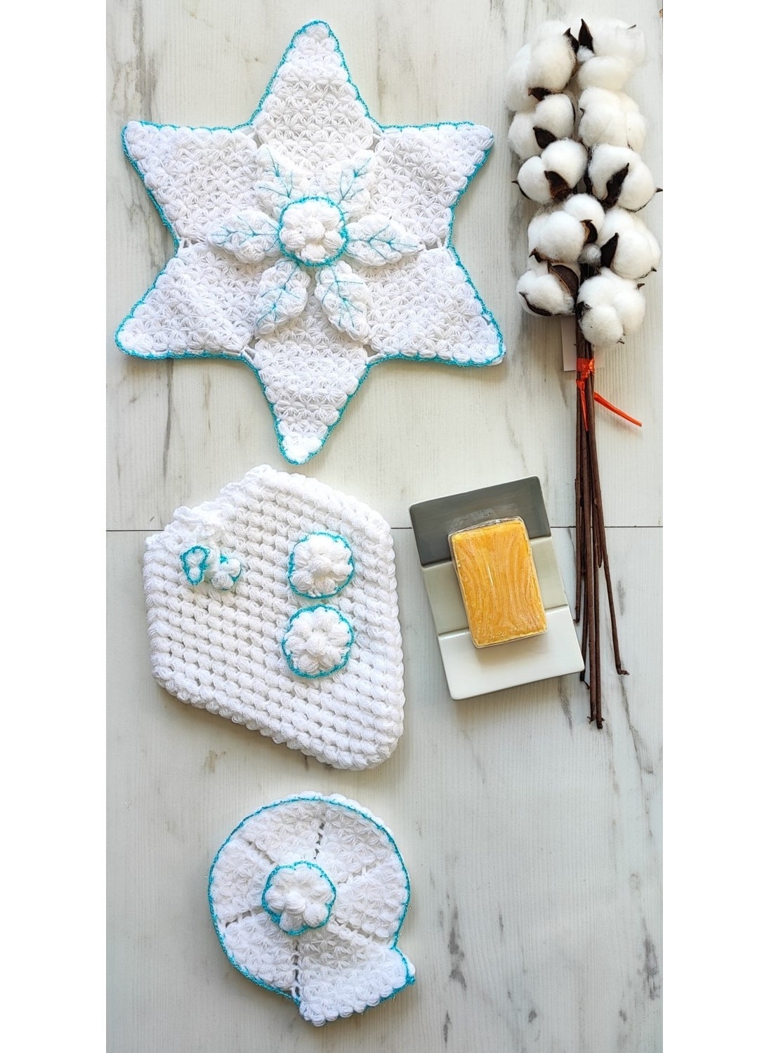 MadeByMayHand Baby Blue Star Pattern Hand Knitted 3-Piece Bath Loofah Dowry Loofah - pzsku/Z9855E41DAC0C5022C565Z/45/_/1737087420/65bf3177-34ab-45e4-9ddf-53cb4f4f4cdc