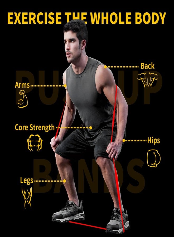 KANGFITER Resistance Bands for Working Out, Pull Up Bands for Men Women, Thick Heavy Resistance Band Set with Door Anchor, Elastic Exercise Bands for Body Stretching, Physical Therapy, Home Workouts - Image 4