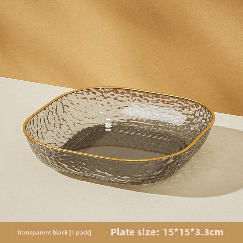 Premium Food-Grade Bone Dish for DiningSingle Pack [volcanic ash] Golden Edge small dish Single Pack [volcanic ash] Golden Edge small dish