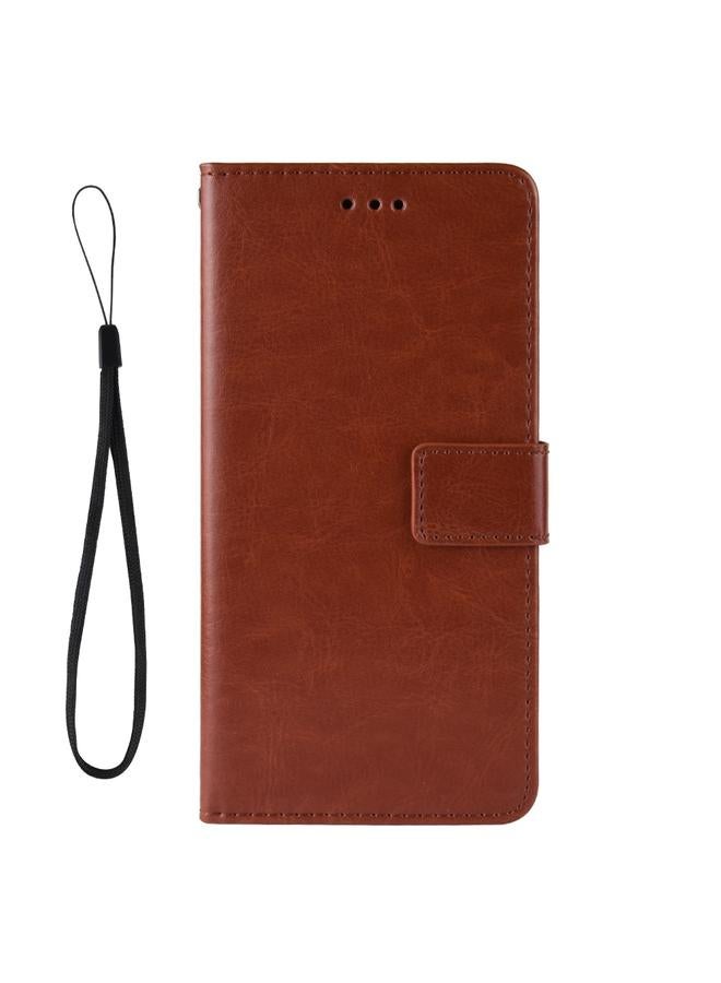 إيروريكس جراب لهاتف Motorola One Macro بتصميم حصان كريزي ريترو، جراب جلدي قابل للطي أفقيًا مع حامل وفتحات للبطاقات وإطار للصور - Image 2