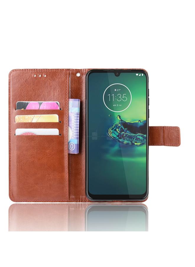 إيروريكس جراب لهاتف Motorola One Macro بتصميم حصان كريزي ريترو، جراب جلدي قابل للطي أفقيًا مع حامل وفتحات للبطاقات وإطار للصور - Image 5