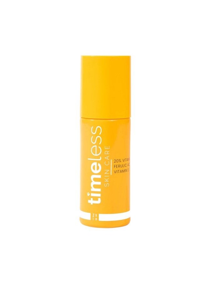 Timeless Skin Care 20% Vitamin C + E Ferulic Acid Serum 1.7 Oz Lightweight Nongreasy Formula Use Daily To Brighten Restore & Correct Skin Recommended For All Skin Types  - Image 2