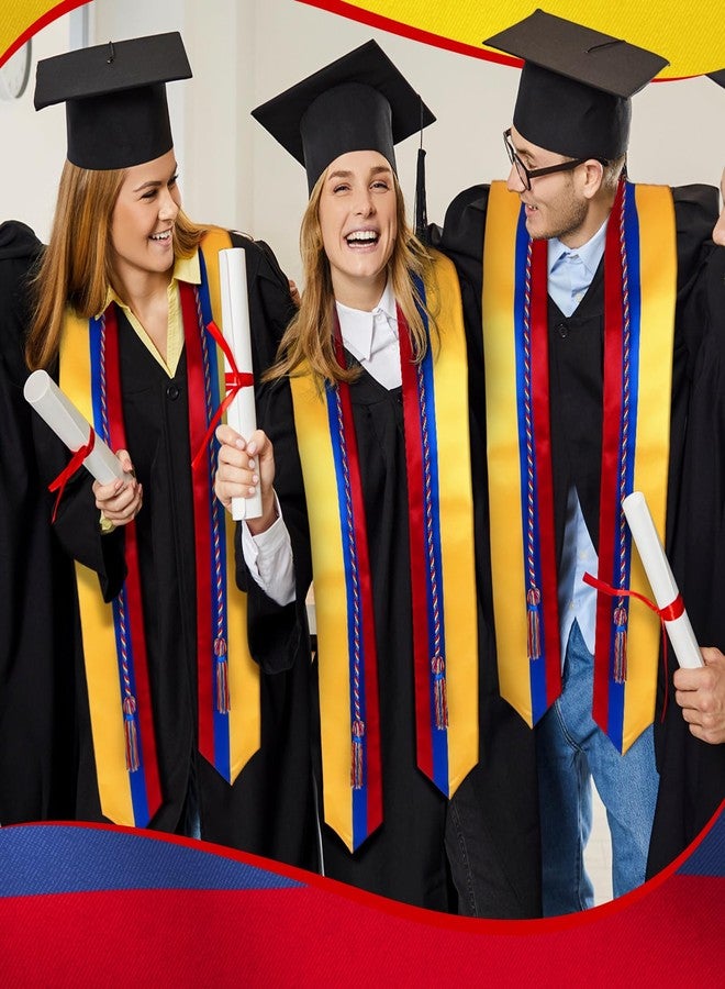 JaGely Country Flag Graduation Stole Sash Honor Cords Class of 2026 First Generation Grad Stole for International Students(Colombia Flag) - Image 5