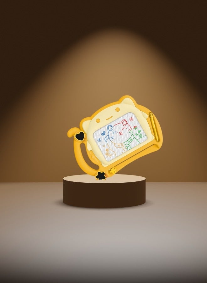 هاف دريم لوحة رسم مغناطيسية للأطفال، لوحة كتابة جرافيتي ملونة قابلة للمسح للأطفال - صفراء - Image 5