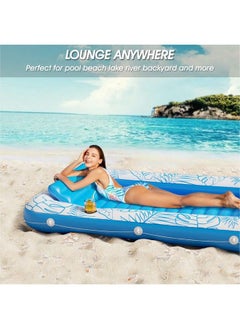 Jasonwell Inflatable Tanning Pool Lounger Float Jasonwell 4 In 1 Sun Tan Tub Sunbathing Pool Lounge Raft Floatie Toys Water Filled Tanning Bed Mat Pad For Adult Blow Up Kiddie Pool Kids Ball Pit Pool (L)  - Image 5