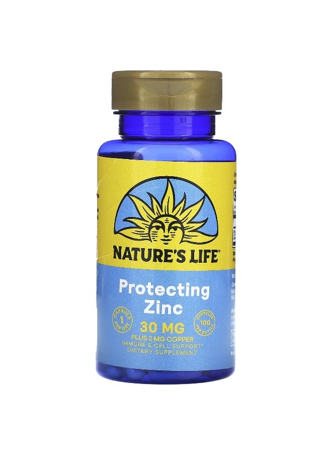 Nature's Life Nature's Life, Zinc , 30 mg, 100 Capsules  - Image 1