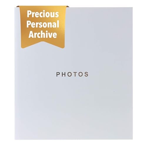 Kiera Grace 400-Pocket Jocelyn Simple & Classic Photo Album for Home & Office with CD Storage Pocket, 13.19"x12.01"x1.5" to Display 400 4"x6" Pictures, Gray - Image 1