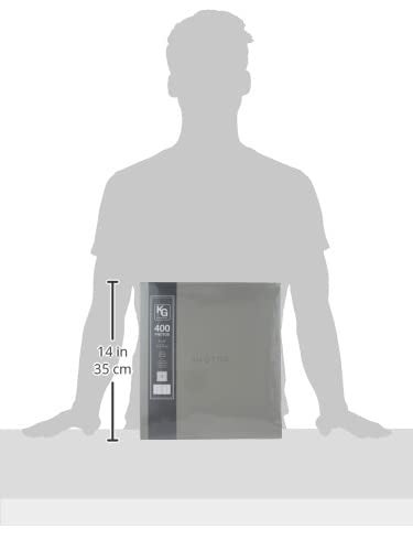 Kiera Grace 400-Pocket Jocelyn Simple & Classic Photo Album for Home & Office with CD Storage Pocket, 13.19"x12.01"x1.5" to Display 400 4"x6" Pictures, Gray - Image 3