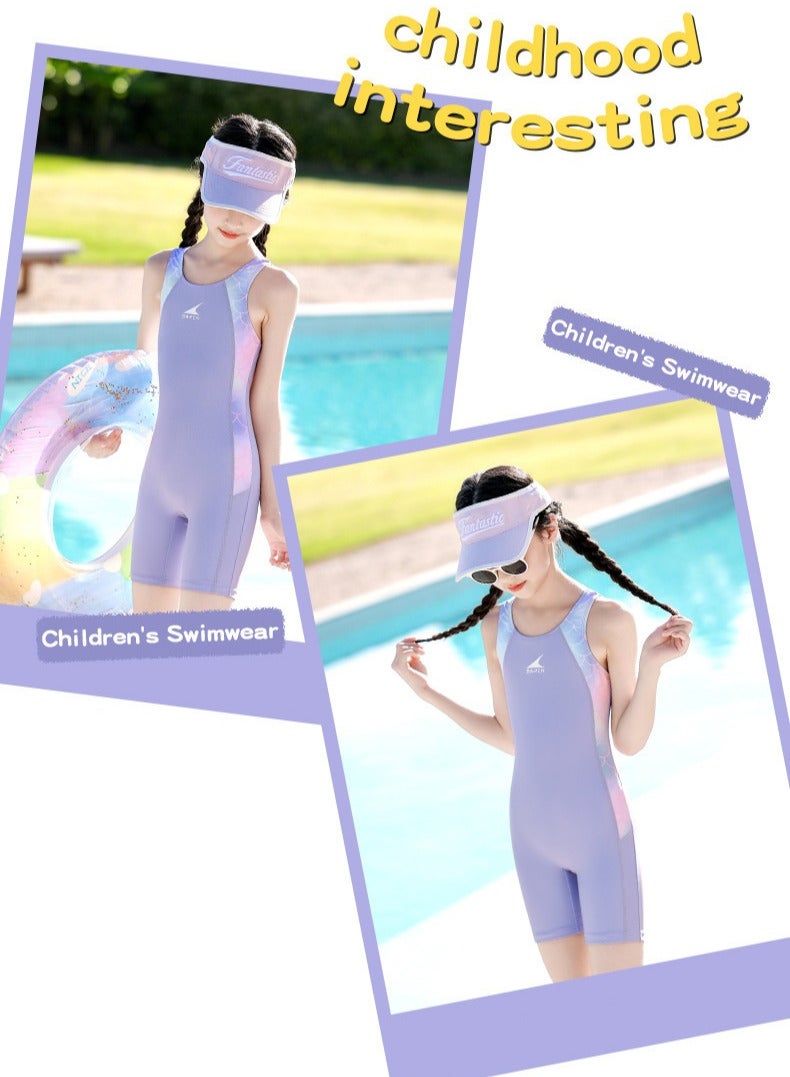 AUTOYSUR Girls One Piece Swimsuit, Kid Swimsuit, Girls Water Sport Swimsuit, UPF 50+ Sun Protection Bathing Suits - Image 3