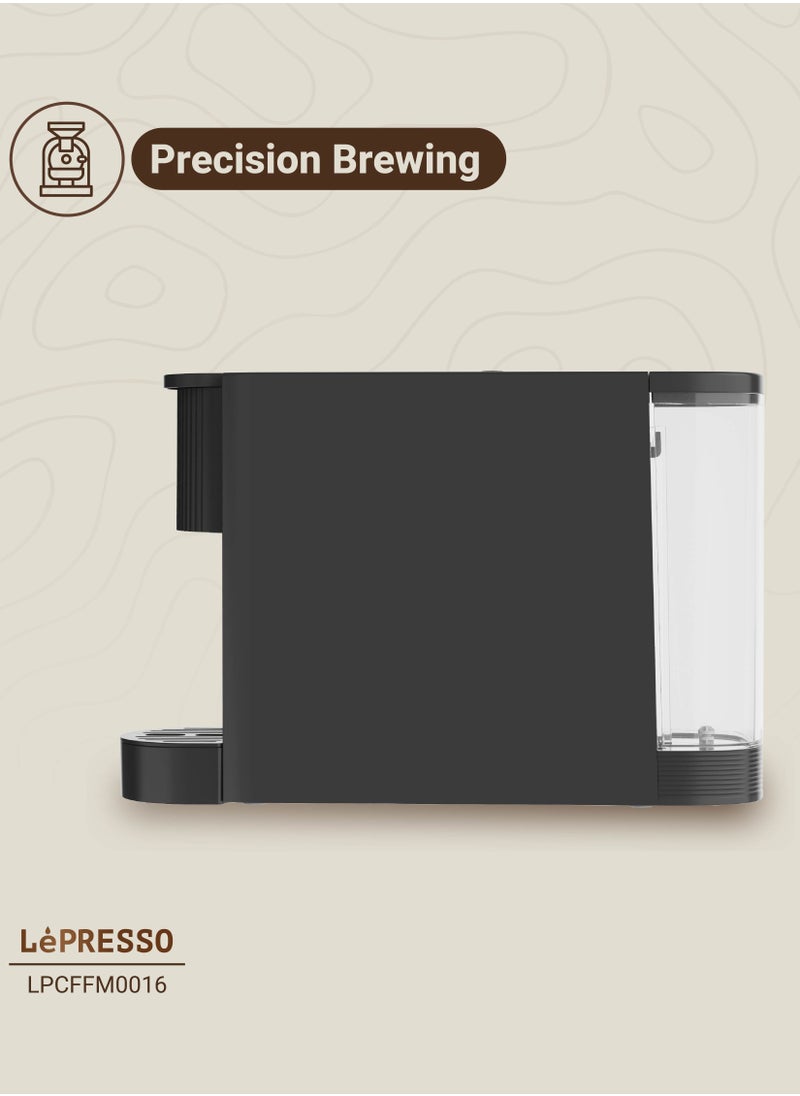 LePRESSO Automatic Capsule Coffee Maker / Nespresso Compatible / Fast Heating Coffee Machine / Capsule Storage / 20 Bar Pump / Precision Coffee Brewing - Black  - Image 3